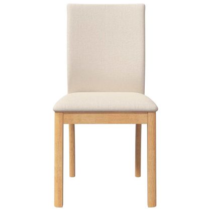 Трапезни столове с възглавници 2 бр масивна дървесина гума