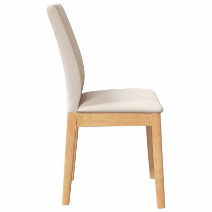 Трапезни столове с възглавници 2 бр масивна дървесина гума