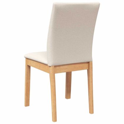 Трапезни столове с възглавници 2 бр масивна дървесина гума