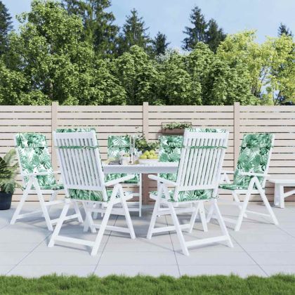 Възглавници за столове с облегалка 6 бр на листа Оксфорд плат