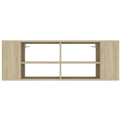 ТВ шкаф за стенен монтаж, дъб сонома, 102x35x35 см