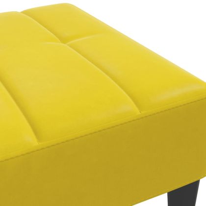 Табуретка, жълта, 77x55x31 см, кадифе
