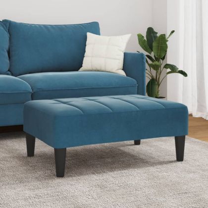 Табуретка, синя, 77x55x31 см, кадифе