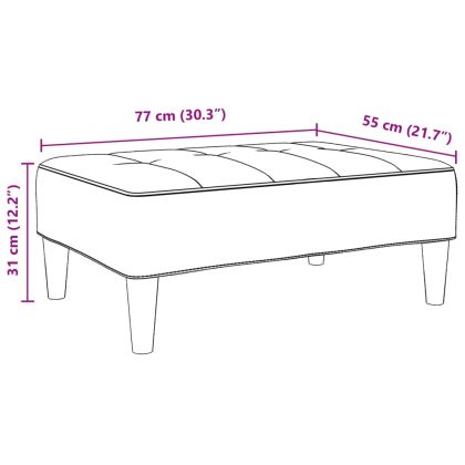 Табуретка, синя, 77x55x31 см, кадифе