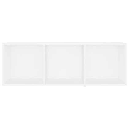 ТВ шкафове, 3 бр, бели, 107x35x37 см, инженерно дърво