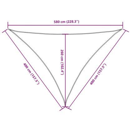 Платно-сенник, Оксфорд плат, триъгълно, 4x4x5,8 м, тъмнозелено