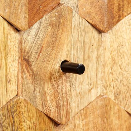 Шкаф за телевизор, мангово дърво масив, 118x35x40 cм