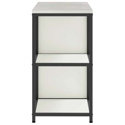 Комплект за кухненско съхранение с рафт 2 pcs Бяло Стомана