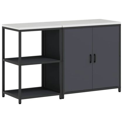 Комплект за кухненско съхранение с рафт 2 pcs Антрацит Стомана