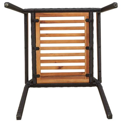 Струпваеми градински столове 4 pcs Кафяв и черен