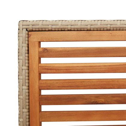 Струпваеми градински столове 4 pcs Кафяв и бежов