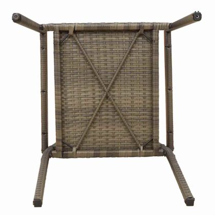 Струпваеми градински столове 4 pcs Сив и кафяв