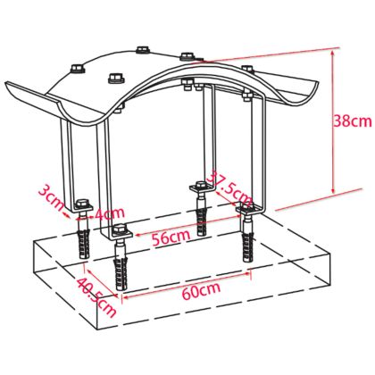 Шапка за комин, неръждаема стомана, 70 х 100 х 38 см