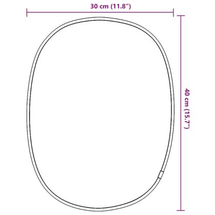 Стенно огледало черно 40x30 см