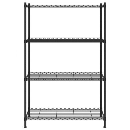 324622 4-Tier Storage Shelf 90x35x137 cm Black 200 kg