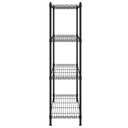 324622 4-Tier Storage Shelf 90x35x137 cm Black 200 kg