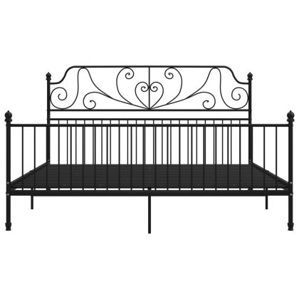 Рамка за легло, черна, метал, 180x200 cм