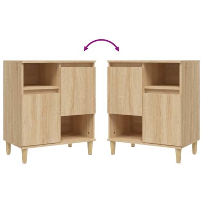 Сайдборд, дъб сонома, 60x35x70 см, инженерно дърво