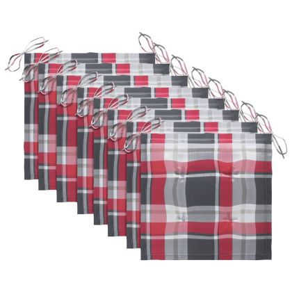 Стифиращи градински столове с възглавници 8 бр тик масив