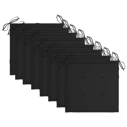 Стифиращи градински столове с възглавници 8 бр тик масив