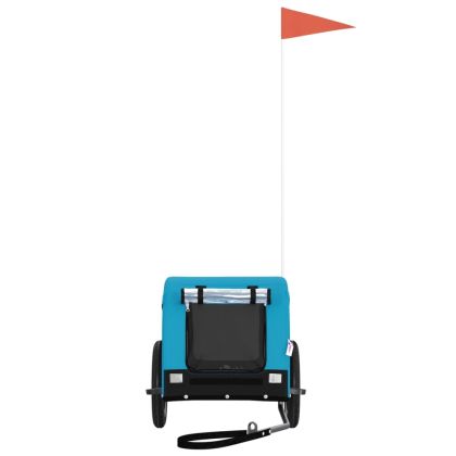 Ремарке за колело за любимци синьо черно Оксфорд плат и желязо