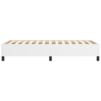 Рамка за легло, бяла, 80x200 см, изкуствена кожа