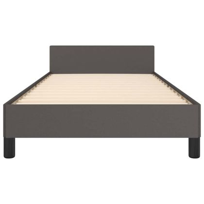 Рамка за легло с табла без матрак, сива, 90x200 см