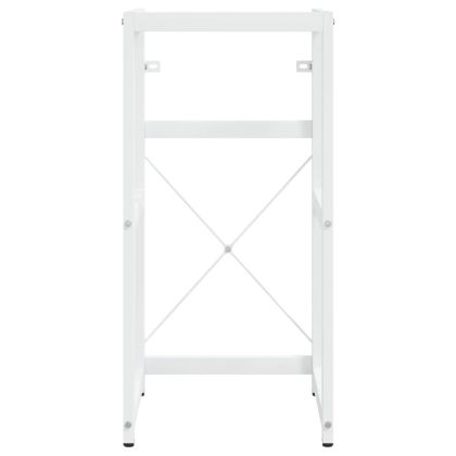 Рамка за мивка за баня, бяла, 40x38x83 см, желязо