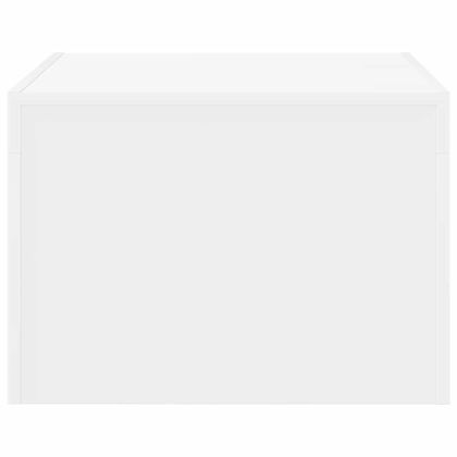 Кафе маса, бяла, 50x50x35 см, инженерно дърво