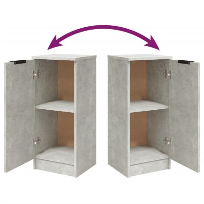 Сайдборд, бетонно сив, 30x30x70 см, инженерно дърво