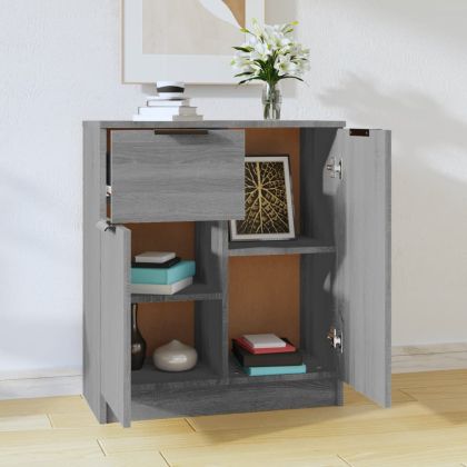 Сайдборд, сив сонома, 60x30x70 см, инженерно дърво