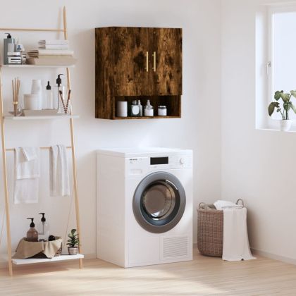 Стенен шкаф, опушен дъб, 60x31x70 см, инженерно дърво