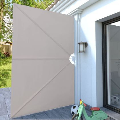 Сгъваема странична тента за тераса, кремава, 300x200 см