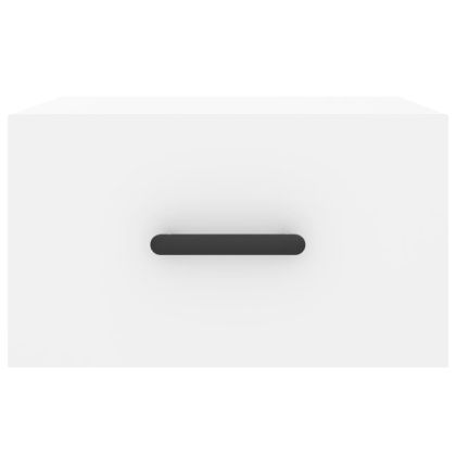 Нощно шкафче за стенен монтаж, бяло, 35x35x20 см