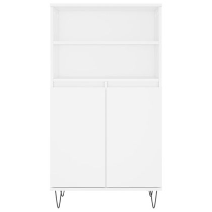 Висок шкаф, бял, 60x36x110 см, инженерно дърво