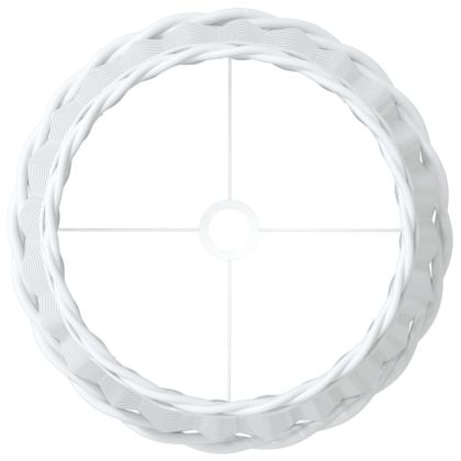 Абажур за лампа бял Ø45x28 см ракита