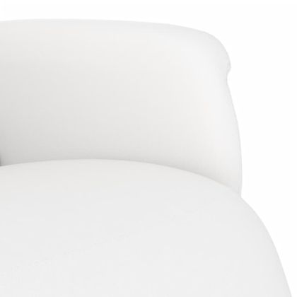 Наклоняем стол с поставка за крака, бял, изкуствена кожа