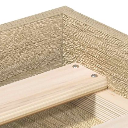 Рамка за легло, дъб сонома, 135x190 см, двойна