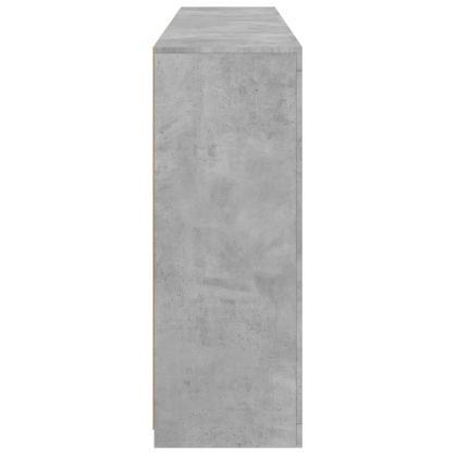 Сайдборди с LED осветление, 3 бр, бетонно сив, инженерно дърво