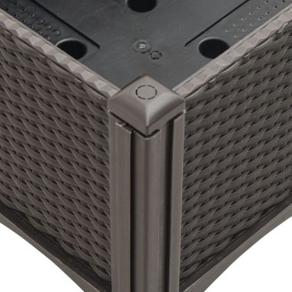 Градинска кашпа с крака, кафява, 160x120x42 см, PP