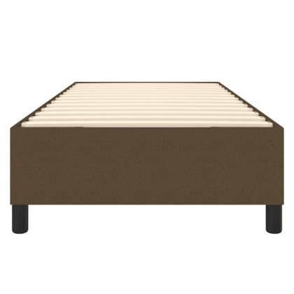 Рамка за легло с пружини, тъмнокафява, 80x200 см, плат