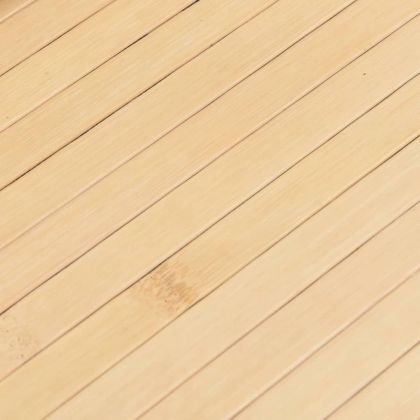 Килим, правоъгълен, светъл натурален, 80x200 см, бамбук