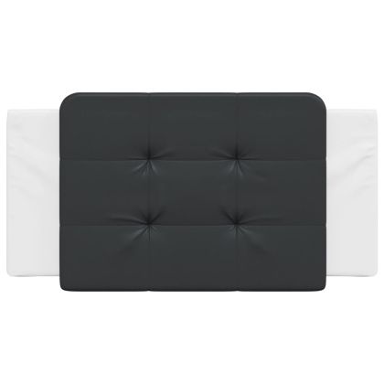 Мека табла за легло Zadar, черна и бяла, 100 см, изкуствена кожа