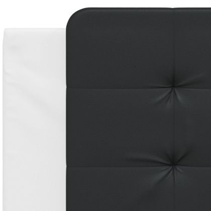 Мека табла за легло Zadar, черна и бяла, 100 см, изкуствена кожа