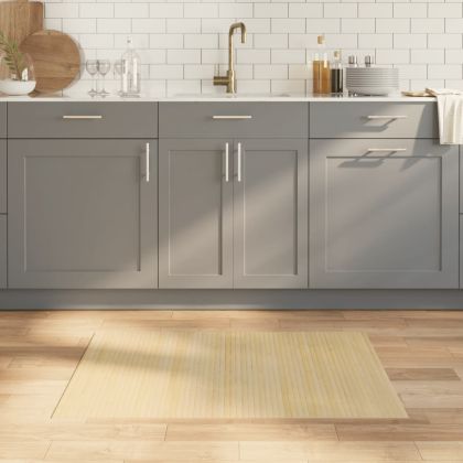 Килим, правоъгълен, светъл натурален, 70x100 см, бамбук