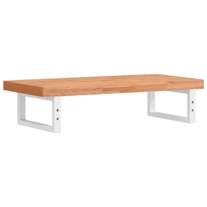 Стенен рафт за мивка, стомана и масивно дърво бук