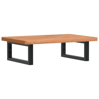 Стенен рафт за мивка, стомана и масивно дърво бук