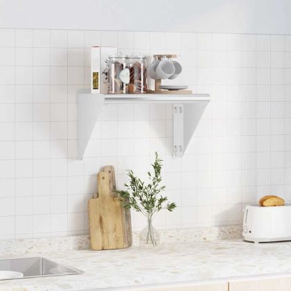 Стенен рафт, 50x30x31 см, сребрист, неръждаема стомана