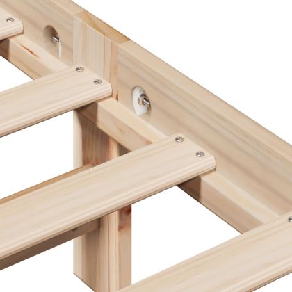 Рамка за легло без матрак, 90x200 см, масивна чамова дървесина