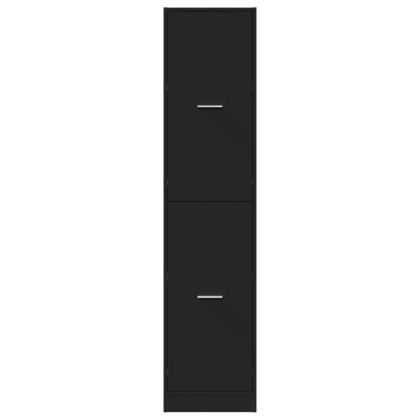 Шкаф органайзер, черен, 40x41x174,5 см, инженерно дърво